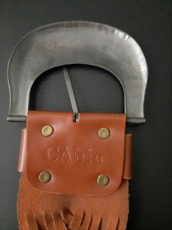 Vintage Gabi size Med leather belt. Southwest wov… - image 5