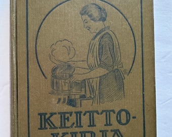 Vintage 1928 Finnish American cookbook Mina Valli Kietto-Kirja HC