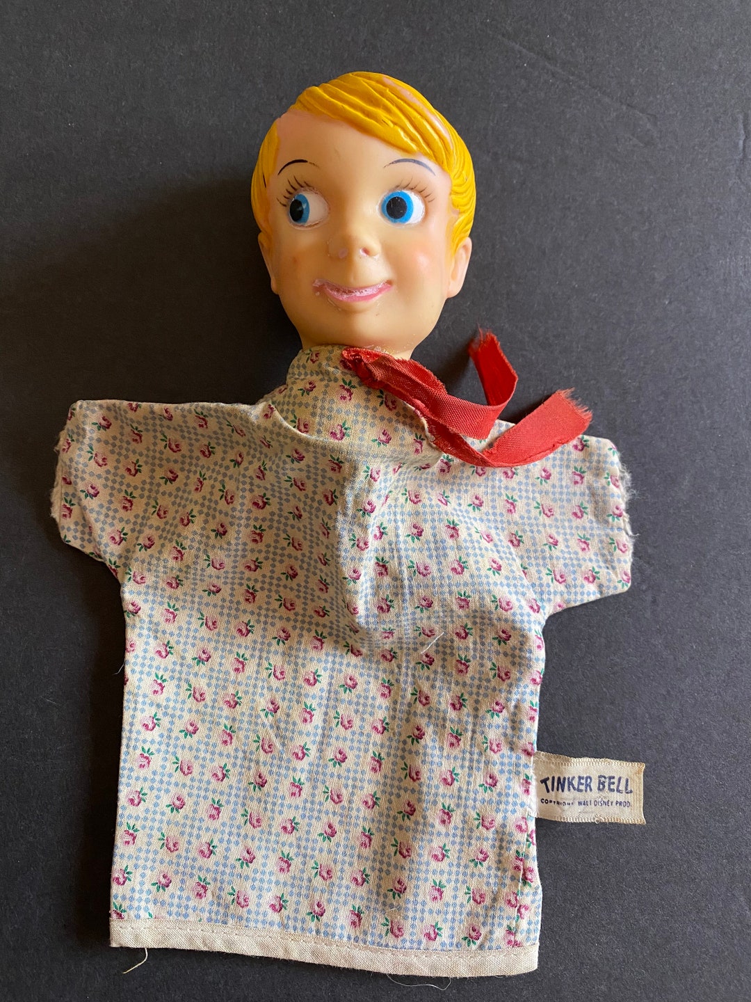 Vintage 1950 Disney Rubber Head Tinker Bell Hand Puppet Etsy