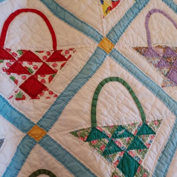 Basket Quilt Block Etsy