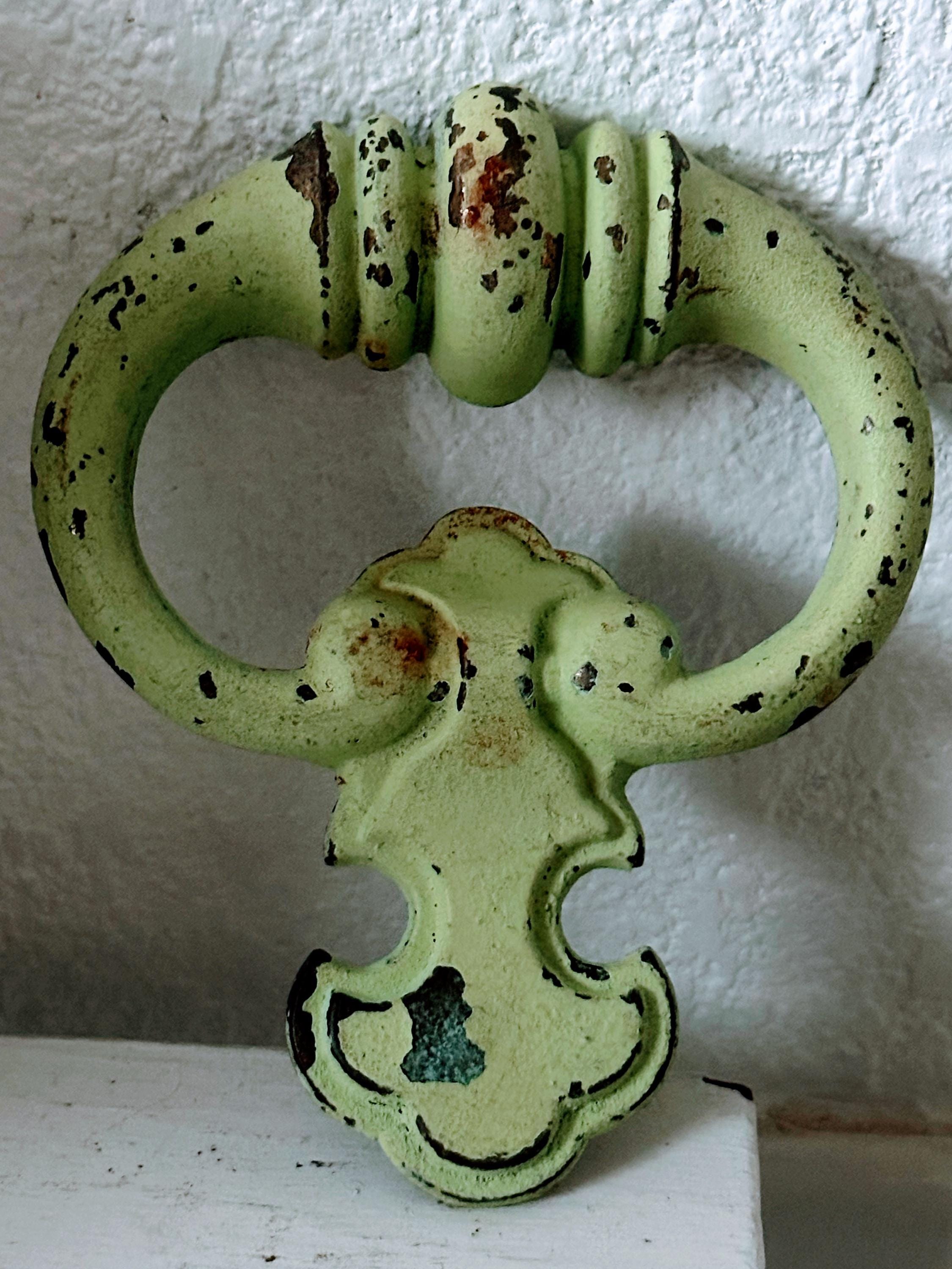 Vintage Mint Green Chippy Peely Shabby Chic Drawer Pull Double Hole - Etsy