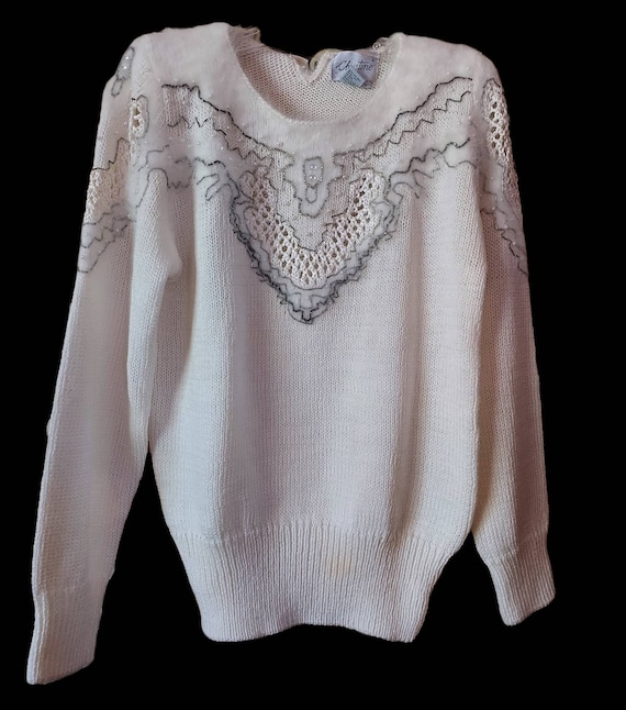 Dressy white sweater sale