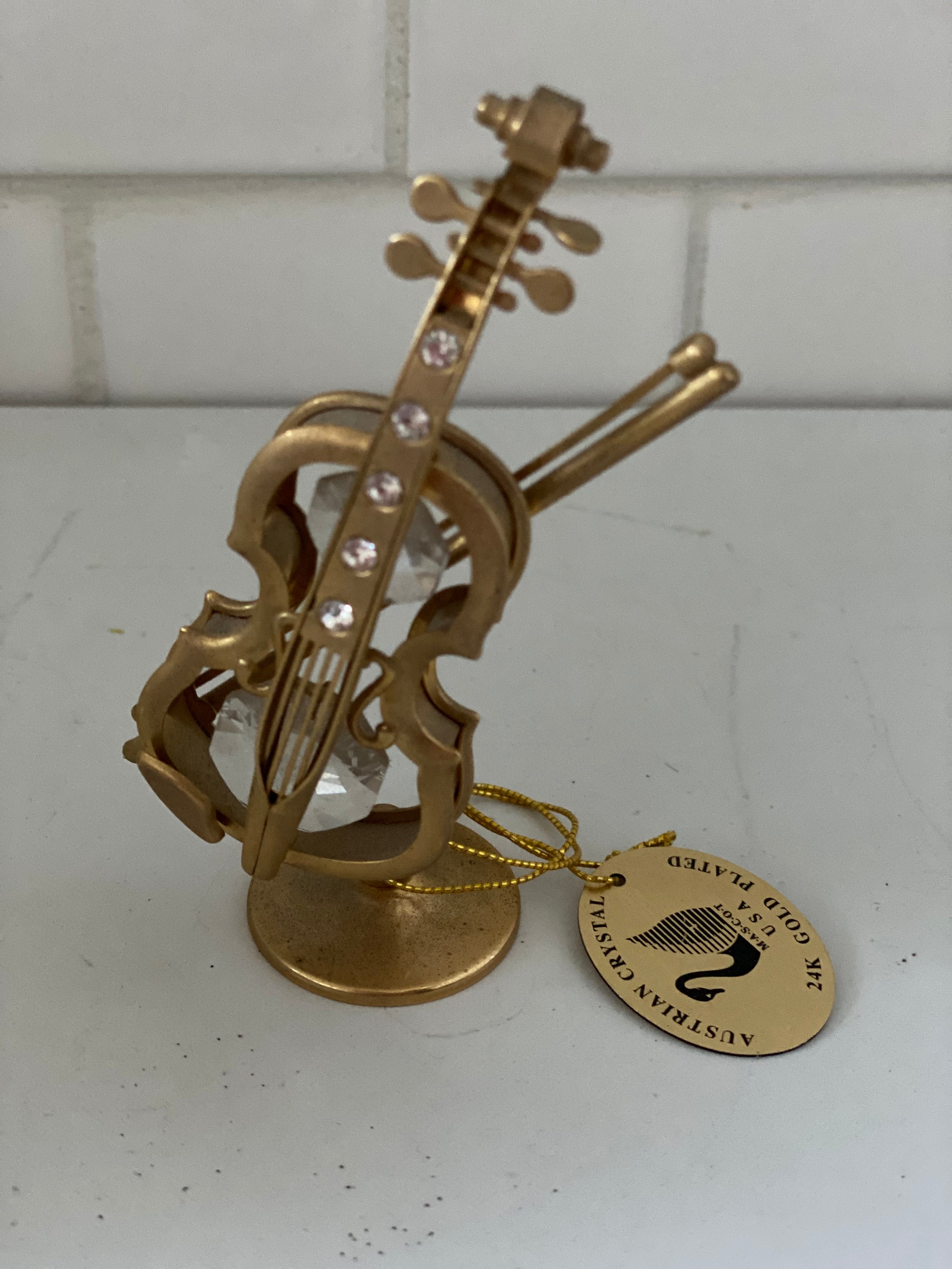 Swarovski Crystal Figurines Violin - Etsy