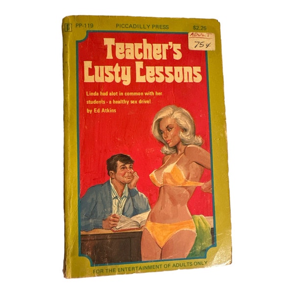 Vintage Teacher’s Lusty Lessons Ed Atkins GGA sleaze paperback HTF