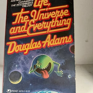 Vintage Douglas Adams 1982 first printing of paperback &quot;Life the universe and everything.