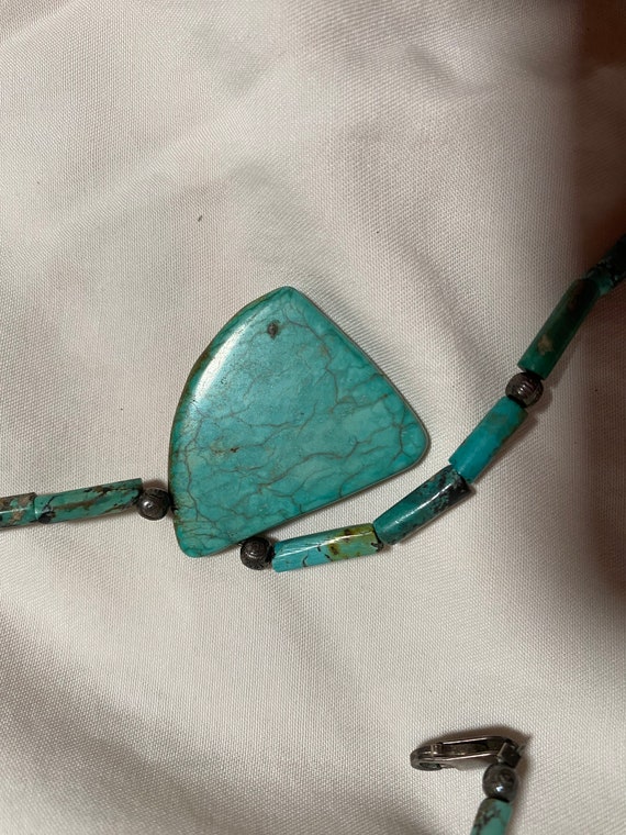 Turquoise pendant necklace handmade gift for her - image 6