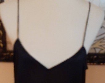Vintage Lillie Rubin cocktail dress Size 12 Designer black fringed evening dress flapper Halloween costume