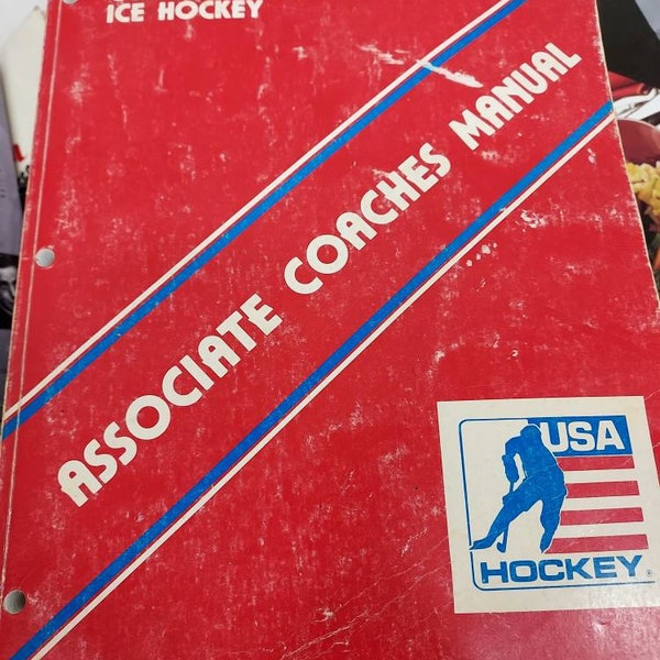 Vintage hockey coaching book USA hockey team Fundamentals of coaching Youth Hockey