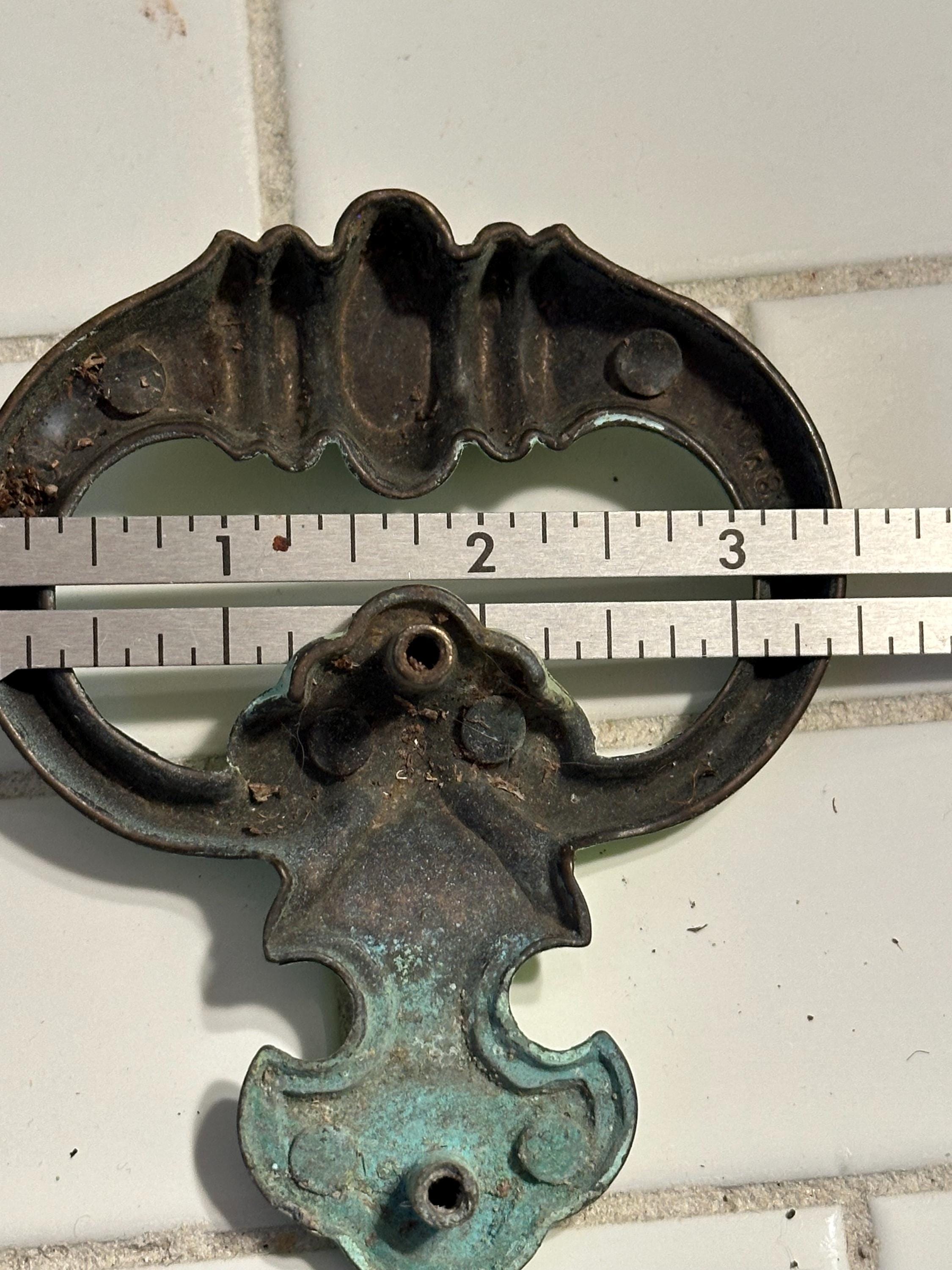 Vintage Mint Green Chippy Peely Shabby Chic Drawer Pull Double Hole - Etsy