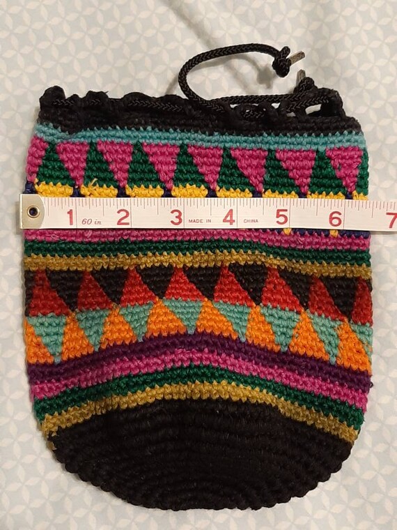small crochet drawstring bolsa pattern