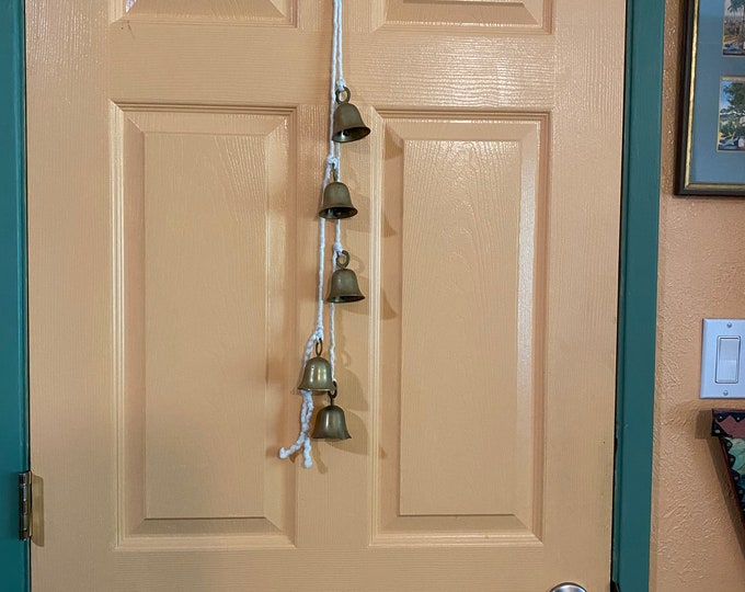 String of Five Vintage Brass Bells - Etsy