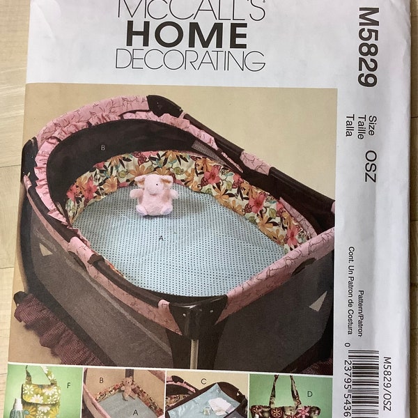 McCall Home Decorating Pattern  Baby Accessories  M5829  Size OSZ baby bottle bag pacifier holder