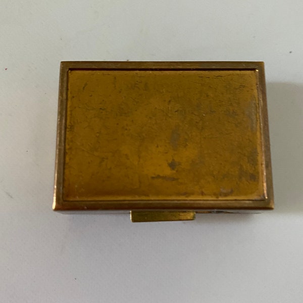 Vintage brass pillbox collection miniature