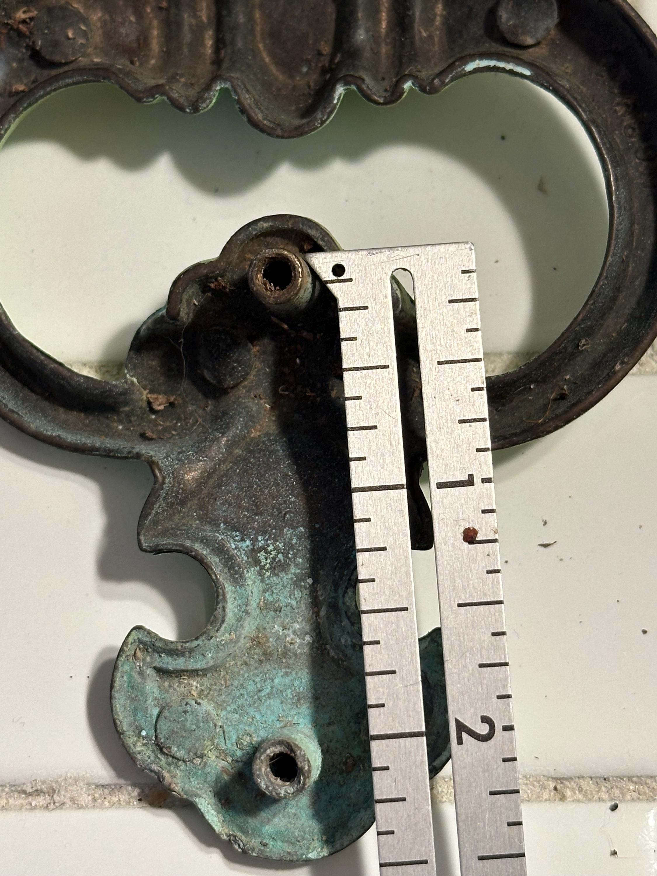 Vintage Mint Green Chippy Peely Shabby Chic Drawer Pull Double Hole - Etsy
