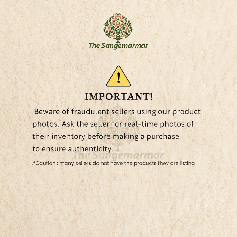 Puede incluir: Un gr&aacute;fico informativo beige con un logotipo de &aacute;rbol verde y el texto: &iexcl;IMPORTANTE! Cuidado con los vendedores fraudulentos que usan nuestras fotos de productos. Pida al vendedor fotos en tiempo real de su inventario antes de comprar.