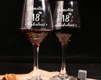 18th Birthday Wine Glass: Engraved Gift for Wine Lovers