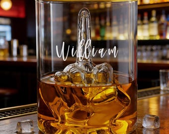 Verre à whisky avec nom personnalisé, cadeau d'anniversaire/cadeau d'anniversaire pour homme/amis