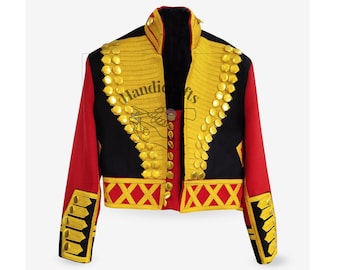 Jaqueta militar feita à mão de Michael Jackson, jaqueta oficial inspirada em Leave Me Alone com trança dourada, jaqueta clássica estilo palco, presente para ele