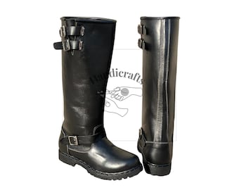 Handmade Leather Riding Boots, Men's Tall Equestrian Boots, Custom Made