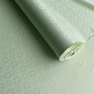 Mint Green Color Ruyi Cloud Pattern Lucky Pattern Silk Jacquard Fabric, for pajamas Spring dress