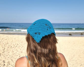 Libelle Bandana PDF Häkelanleitung - Libelle gehäkeltes Kopftuch, Boho Festival Halstuch, Sommer Haar Accessoire, einfache Häkelanleitung