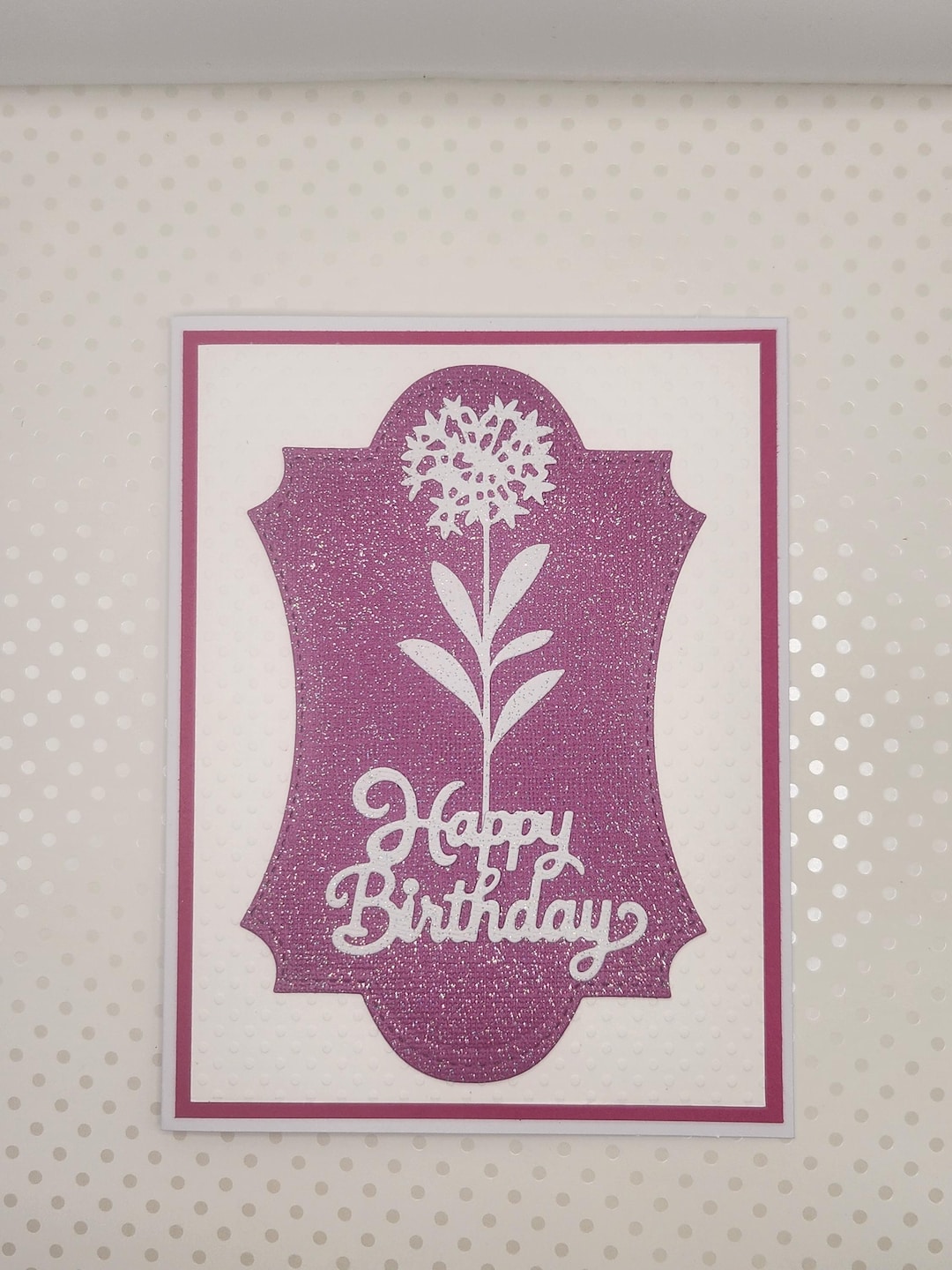 Handmade Birthday Card * Pink Sparkle Card - Etsy