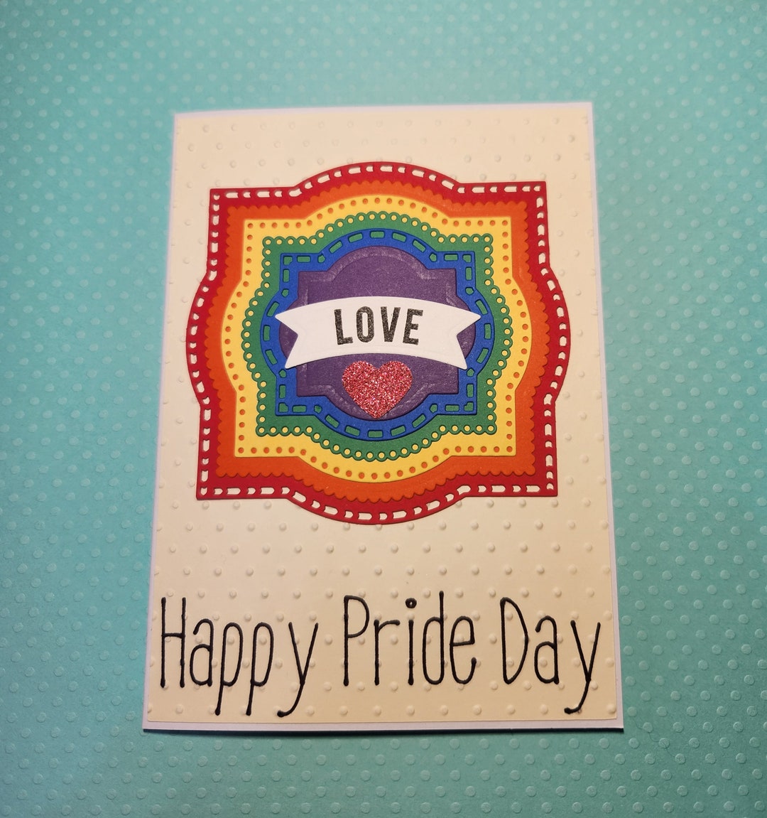Pride Greeting Card – Rainbow Glitter LGBTQ+ Holiday Card – Happy Pride ...