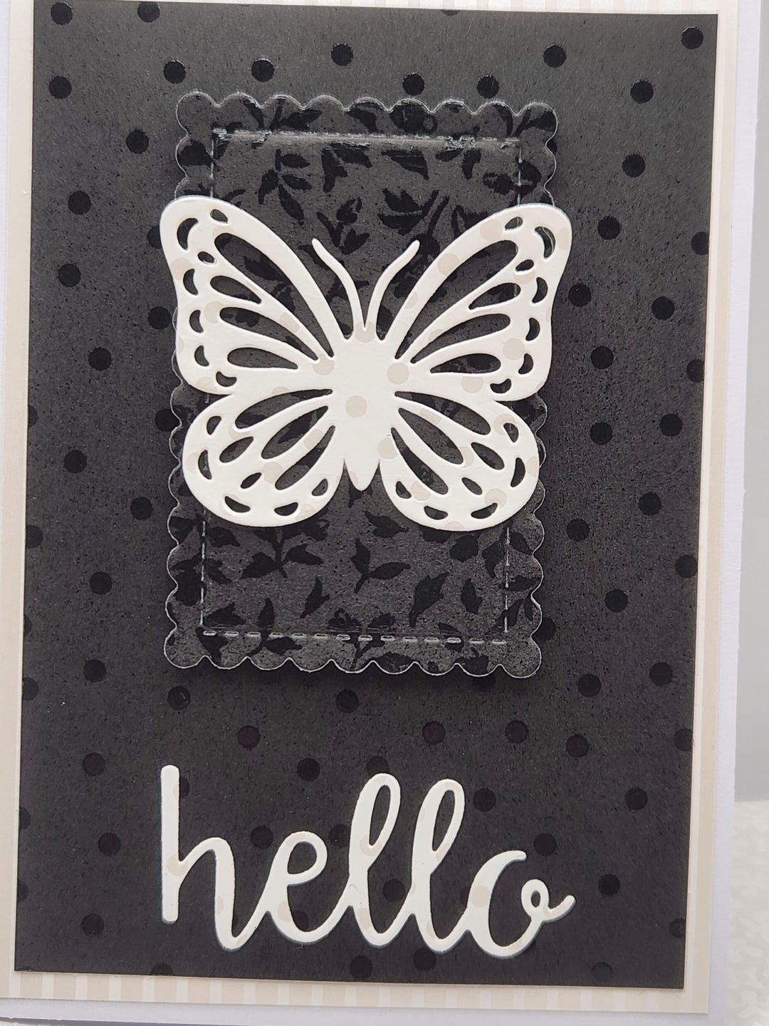 Hello Card * Handmade Just Because Card * Butterfly Card - Etsy