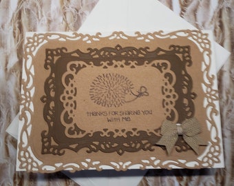 Hedgehog Greeting Card – Handmade Woodland Animal Card – Cute Animal Card