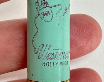Vintage Lippenstift von House of Westmore, seltene Ausführung in Irischrosa-Grün mit Emaille-Effekt, aus der Hollywood-Ära von Marilyn Monroe