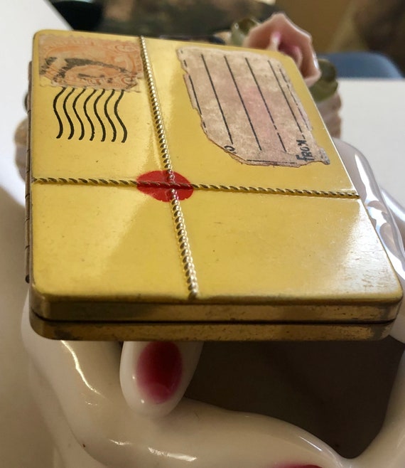 Wax Seal Postage Enamel Compact Real Stamp 6 Cent Nov… Gem