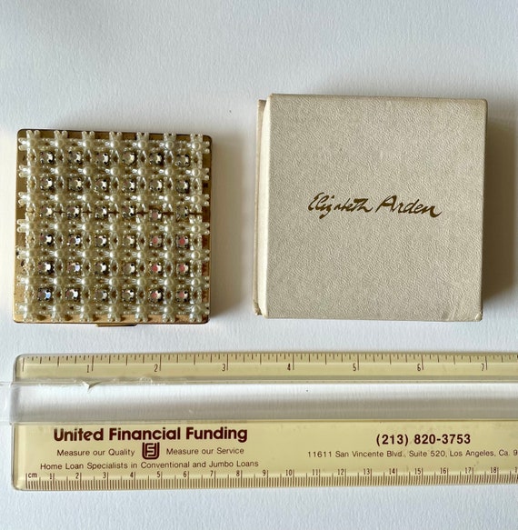 Unused Vintage Elizabeth Arden Jeweled Compact Ex… - image 6