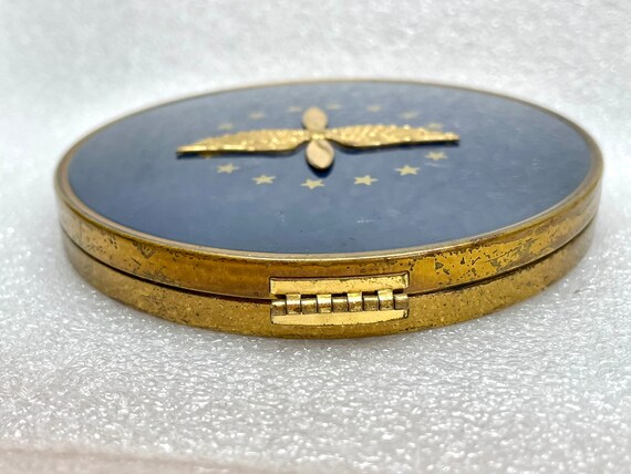 Compact Army Air Corps Blue Enamel Sweetheart pow… - image 4