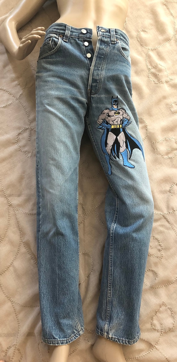 Batman Levi 501 Jeans Button Fly Denim 7 Waist 28/30 RARE - Etsy