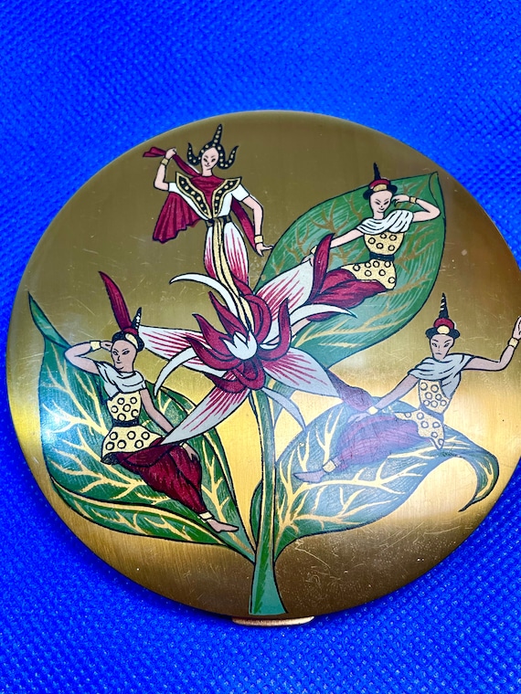 Rare Compact Vogue Vanities Fairies Nymphs Art Nou