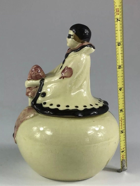 Powder Jar Masked Harlequin Art Deco Delicious! V… - image 4