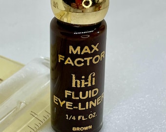 Hi Fi Max Factor Liquid Eyeliner Vintage 1959 Collectible brown Eye Makeup
