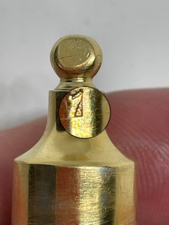 18kt GOLD Perfume Flask bottle PINK enamel Gorgeo… - image 5