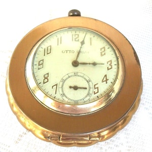 Otto Grun Watch Compact Combo with Second Dial 1930s