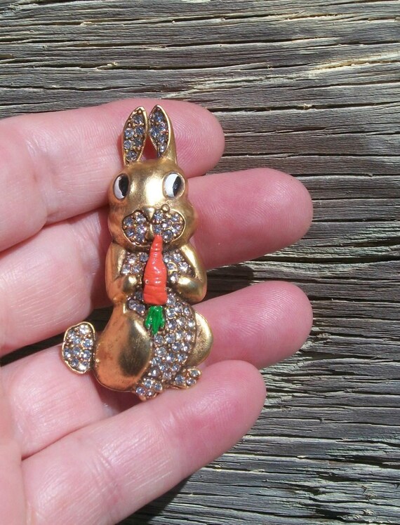 RARE Butler Wilson Rabbit Brooch Easter BookPiece… - image 2