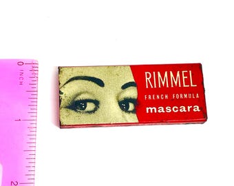 Vintage Rimmel Cake Mascara, französische Formel, seltenes Sammlerstück aus den 1950er Jahren
