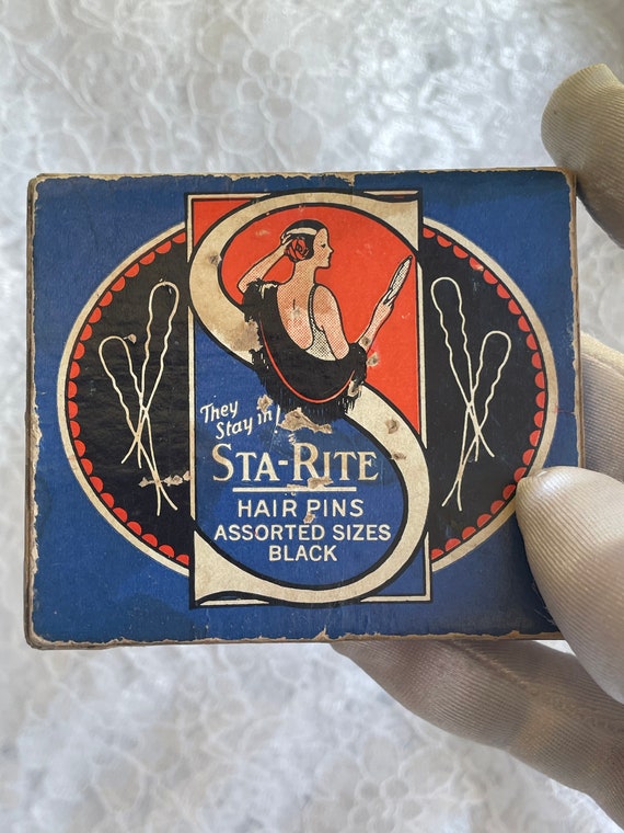 Vintage Hair Pins in original Art Deco box beauty 