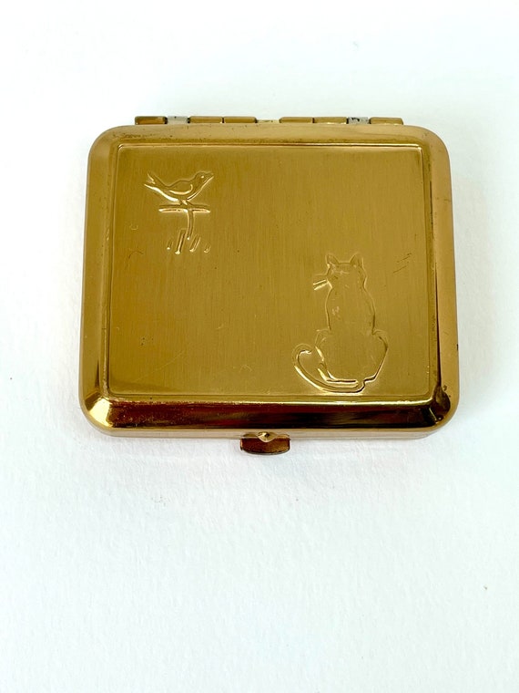 Kitty cat Compact collectible 1930 Unused vintage 