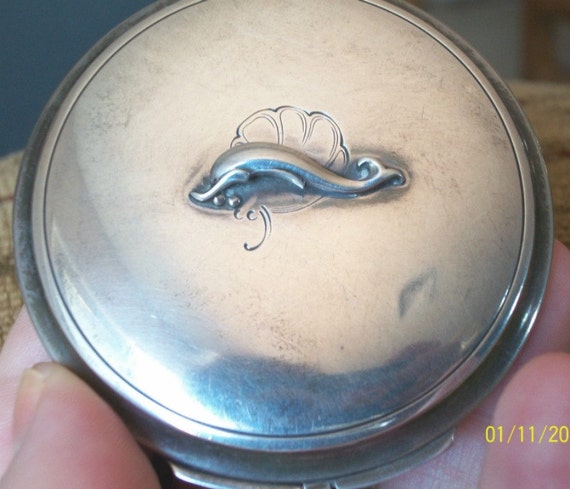 George Jensen Denmark Sterling Silver Compact 193… - image 2