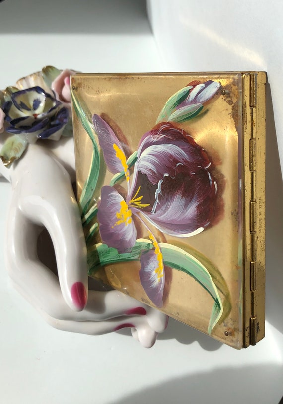 Lovely Purple Easter Iris Flower Lucite Plexiglas… - image 2