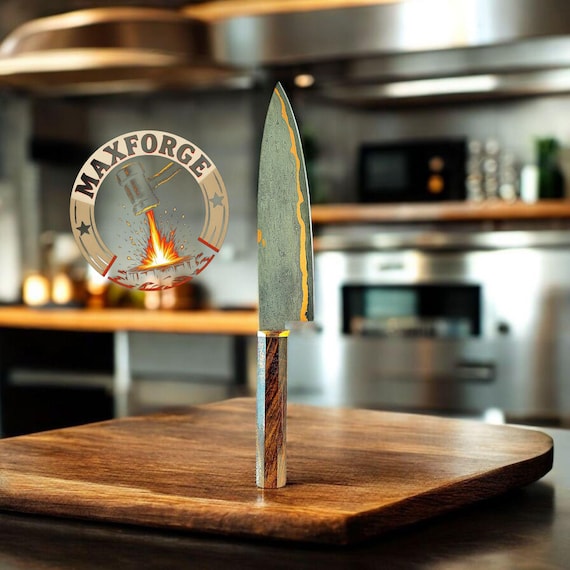 Handmade Copper Damascus Chef Knife With Leather Sheath | Best Cooking Knife | Smooth Cutting Chef Knife | Chef Knife | Damascus Chef Knife