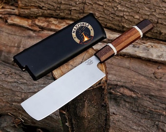Handmade D2 Steel Clever Chopper with Leather Sheath | Chopper | Clever Chef | Gift For Her | Christmas Gift
