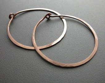 Rose Gold Hoop Earrings 1.25"Diameter