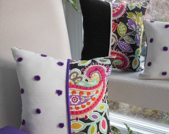 Items Similar To Bohemian Chic Pillow Purple Pillow Paisley