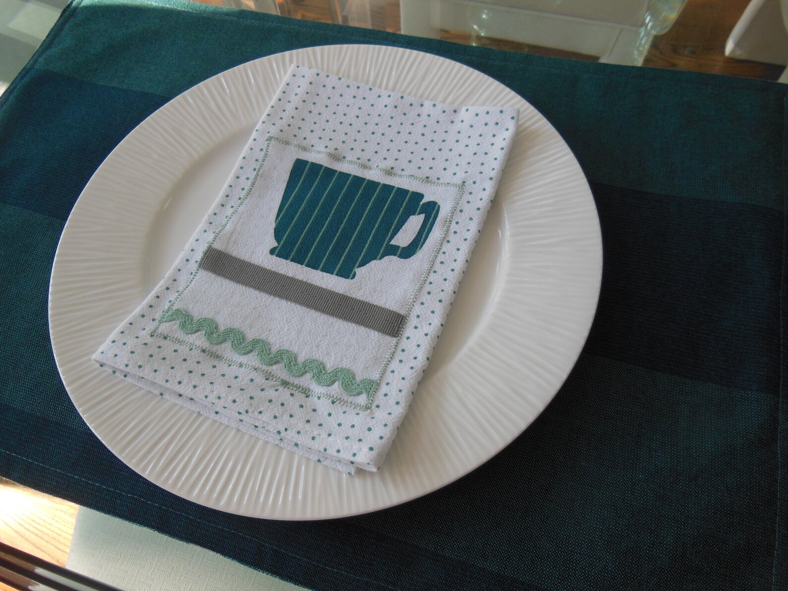 Coffee Cup Cloth Napkins Tea Cup Napkins Set of Two Etsy